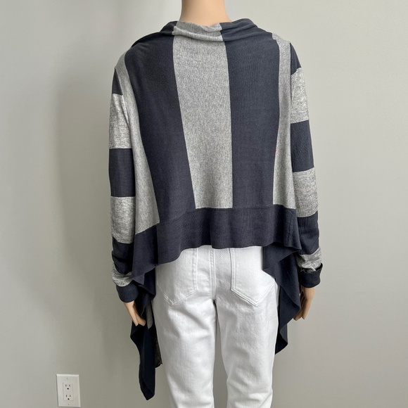BCBGMaxAzria Cardigan Wrap (Cardi-wrap), Size XS/S, Grey Stripe - Picture 7 of 13